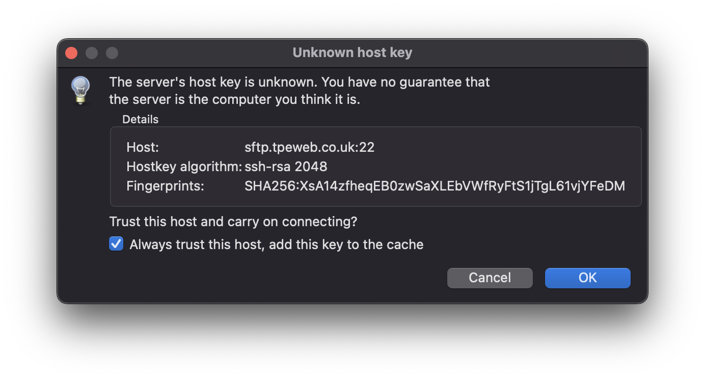 image_tooltip SFTP Host Verification (GUI)